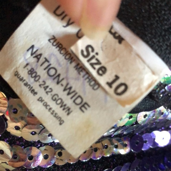 Vintage Alyce Design Purple Sequin Sexy Gown Dress - Picture 6 of 6